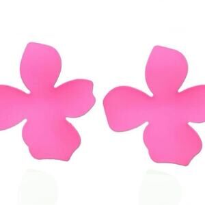 Pink Flower Earrings